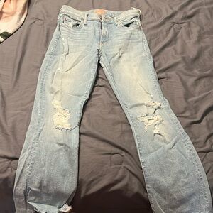 MOTHER Jeans Light Blue Distessed Jeans Like New Never Worn
